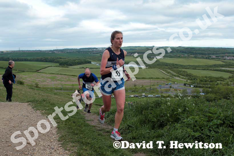 Ashleigh Thorpe 2nd women in the Penshaw Hill Race.